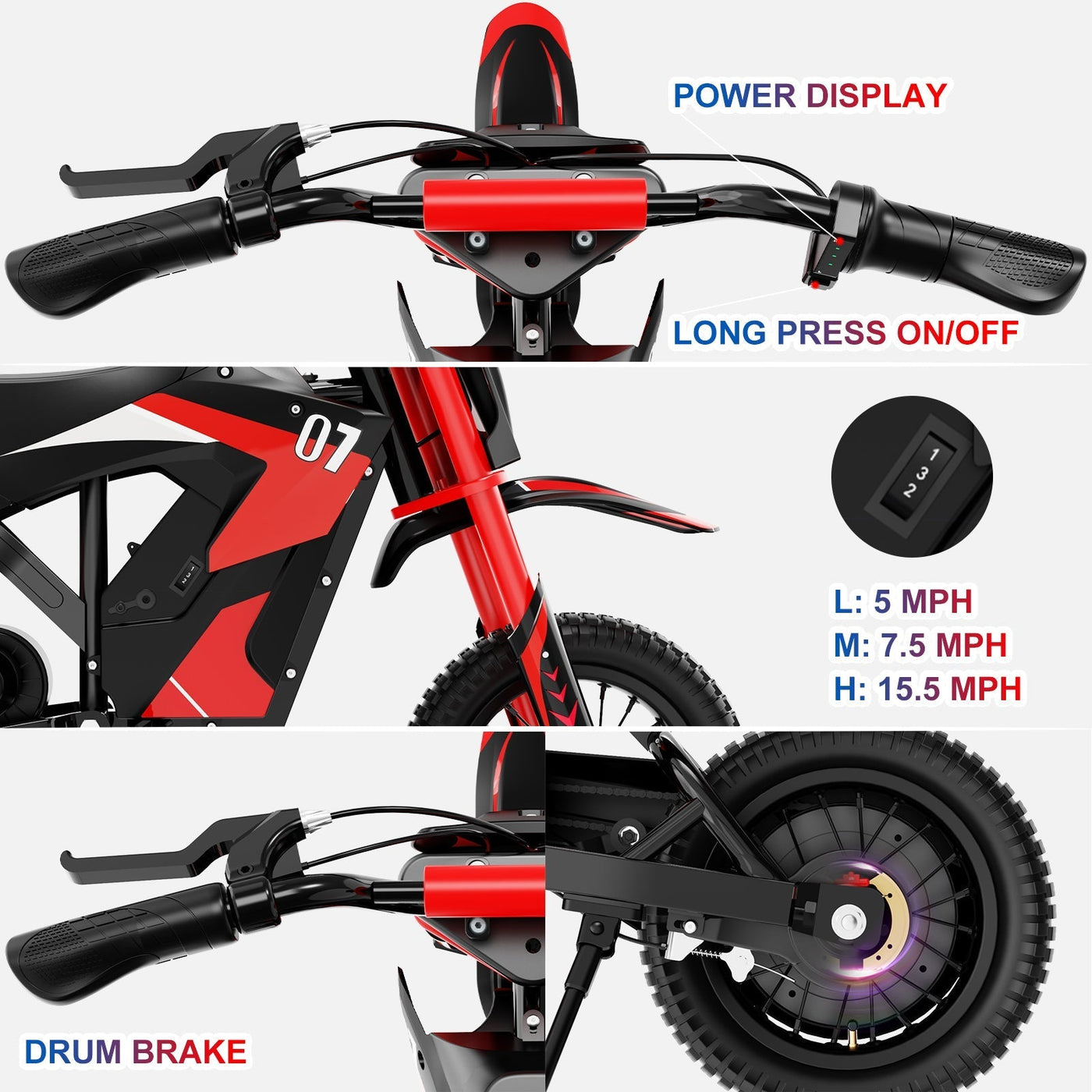 EV12M Electric Motorcycle for Kids